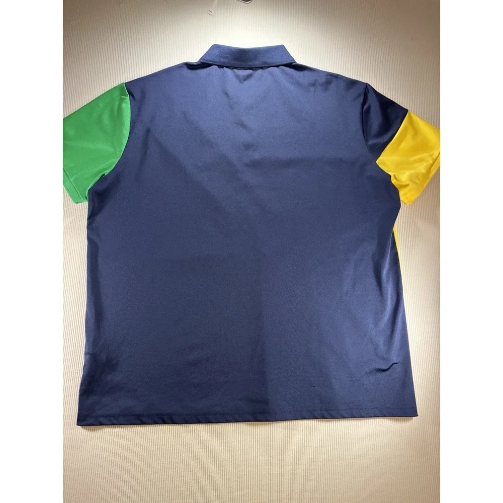 Polo Ralph Lauren Chariots Performance Men's Polo Color Block Sash Shirt Golf XL